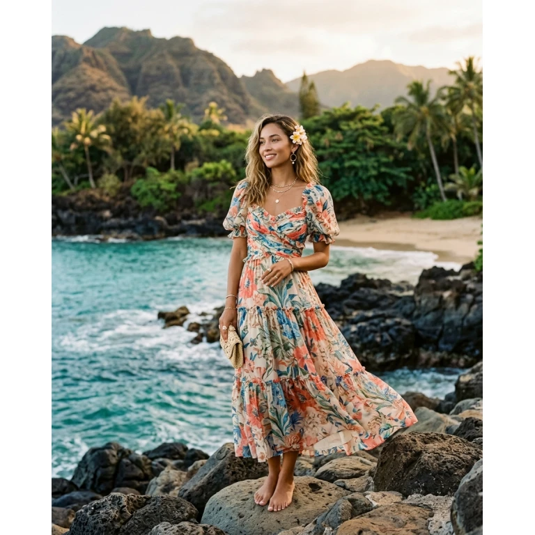 Gemma Deeks Style Guide: Cocktail Designer Summer Dresses in Hawaii Summer 2026