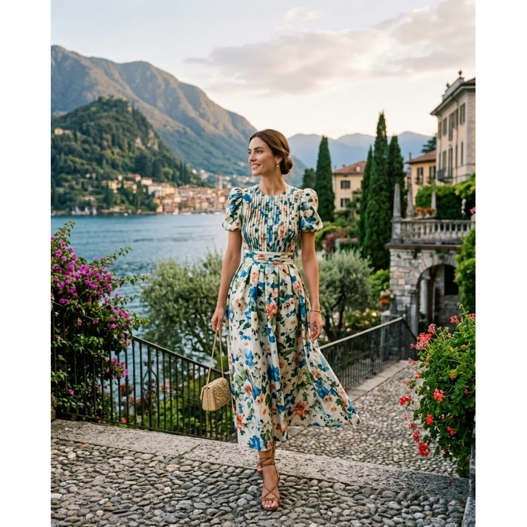 Gemma Deeks Style Guide: Cocktail Designer Summer Dresses in Lake Como Summer 2026