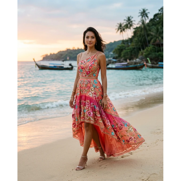 Gemma Deeks Style Guide: Cocktail Designer Summer Dresses in Phuket Summer 2026
