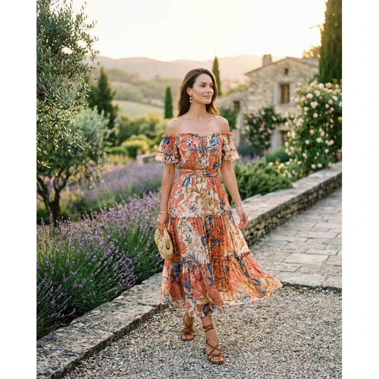 Gemma Deeks Style Guide: Cocktail Designer Summer Dresses in Provence France Summer 2026