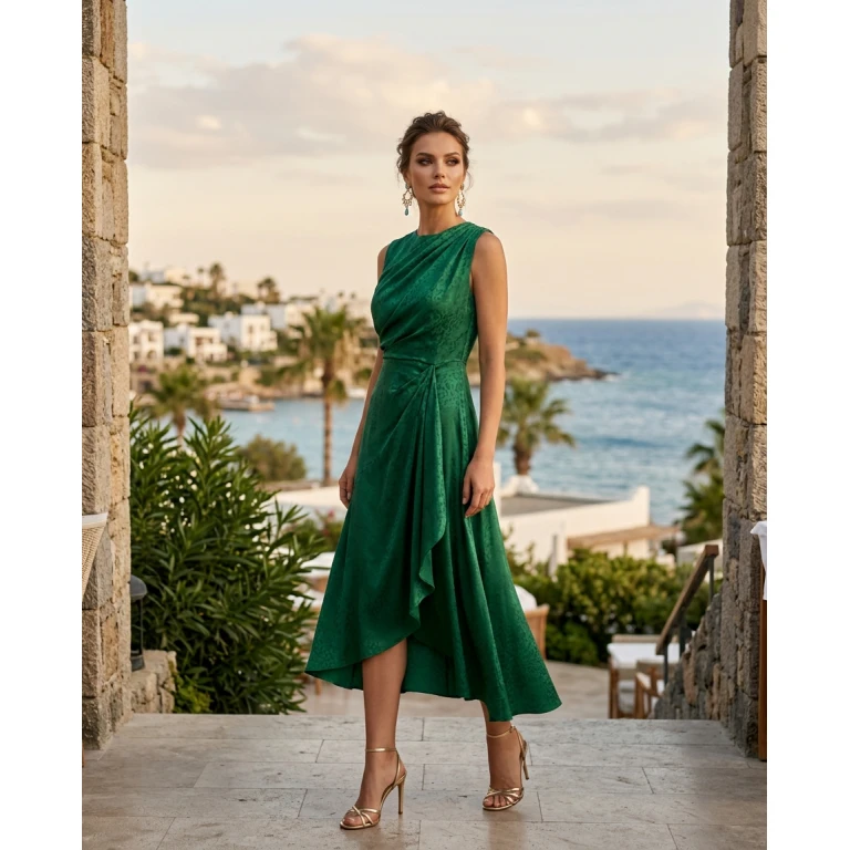 Gemma Deeks Style Guide: Cocktail dinner outfit in Turkey Summer 2026