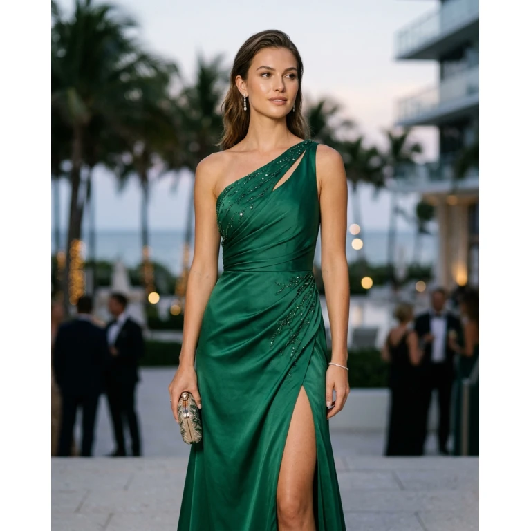 Gemma Deeks Style Guide: Cocktail gala gown in Florida Summer 2026