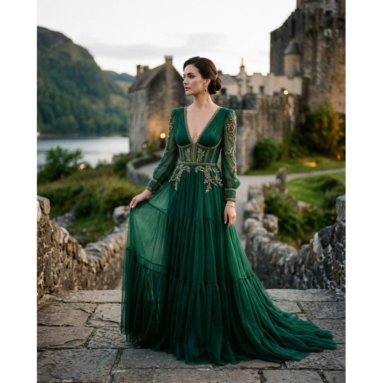 Gemma Deeks Style Guide: Cocktail gala gown in Scotland Summer 2026