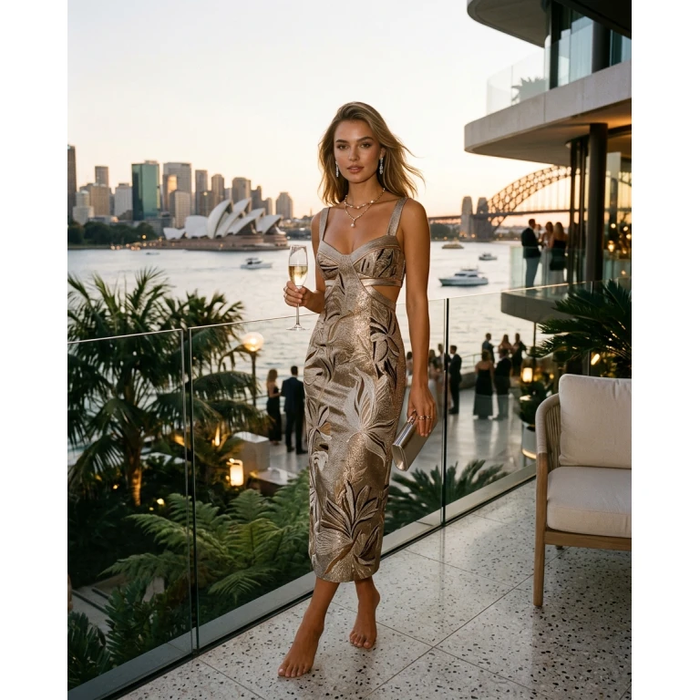Gemma Deeks Style Guide: Cocktail Holiday parties in Australia Summer 2026