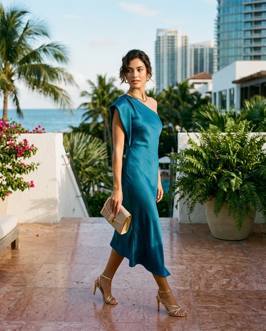 Gemma Deeks Style Guide: Cocktail Holiday parties in Miami Summer 2026