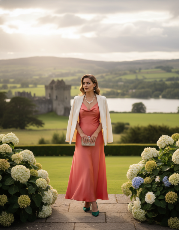 Gemma Deeks Style Guide: Cocktail wedding guest dress in Ireland Summer 2026
