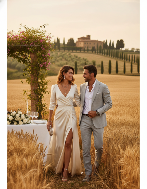Gemma Deeks Style Guide: Elegant Chic Anniversary in Tuscany Summer 2026
