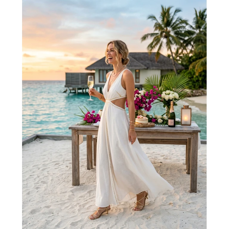 Gemma Deeks Style Guide: Elegant Chic Birthday in Maldives Summer 2026