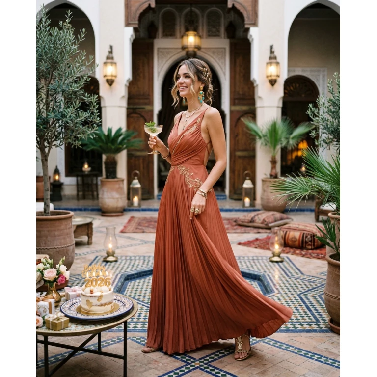 Gemma Deeks Style Guide: Elegant Chic Birthday in Moroco Summer 2026