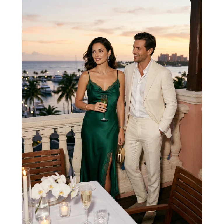 Gemma Deeks Style Guide: Elegant Chic Date night in Bahamas Summer 2026