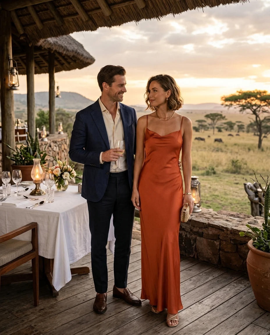 Gemma Deeks Style Guide: Elegant Chic Date night in Kenya Summer 2026