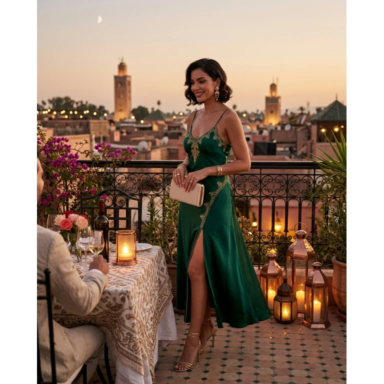 Gemma Deeks Style Guide: Elegant Chic Date night in Marrakech Summer 2026