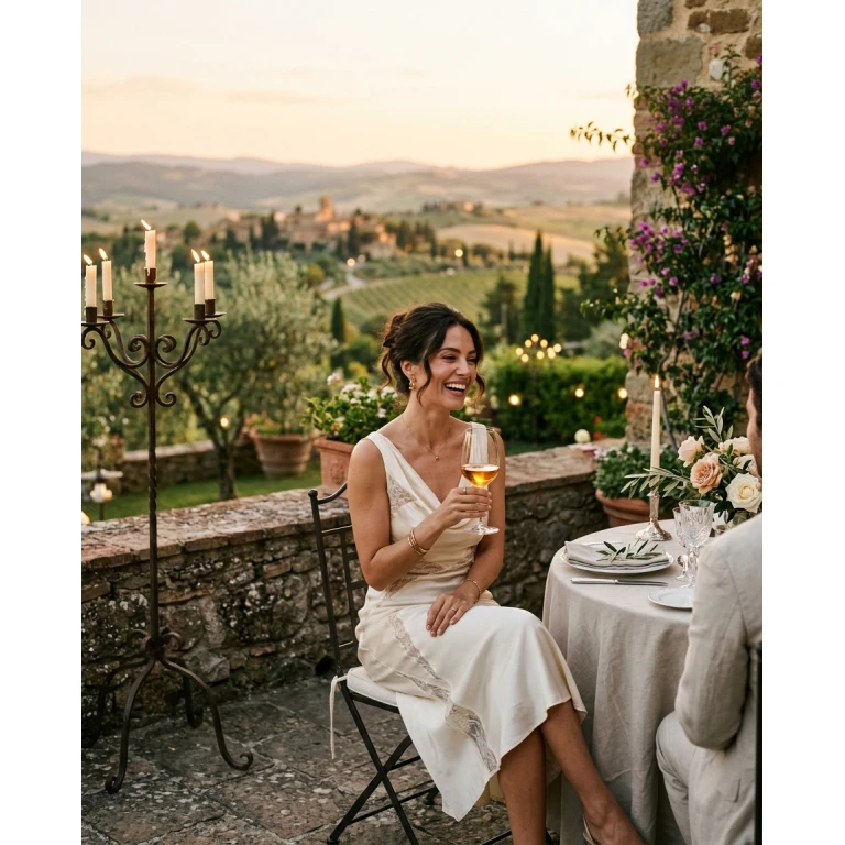 Gemma Deeks Style Guide: Elegant Chic Date night in Tuscany Summer 2026