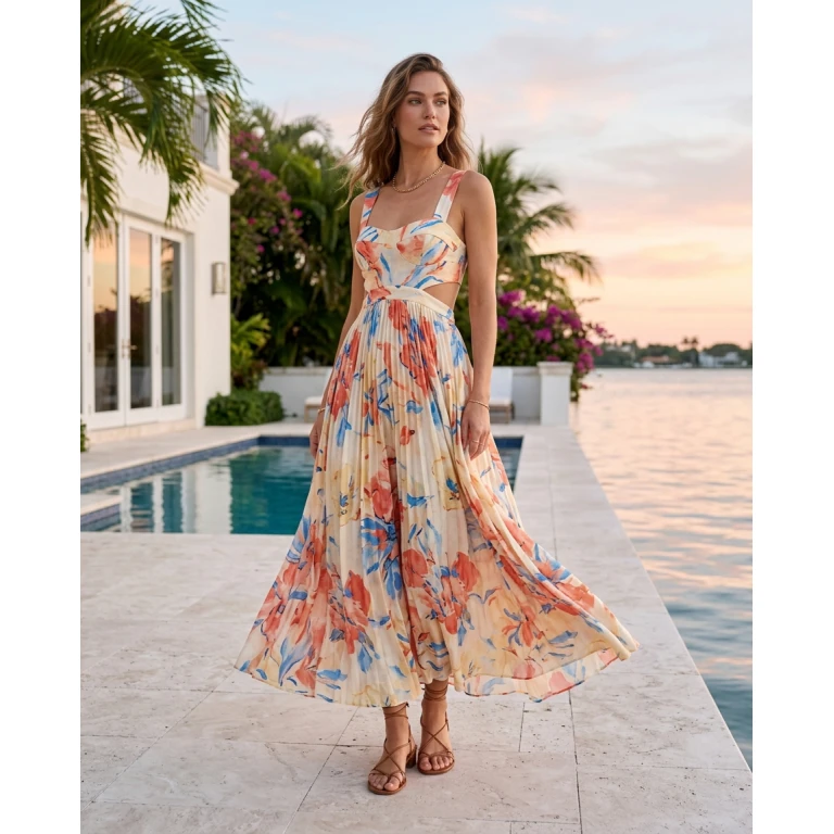Gemma Deeks Style Guide: Elegant Chic Designer Summer Dresses in Florida Summer 2026