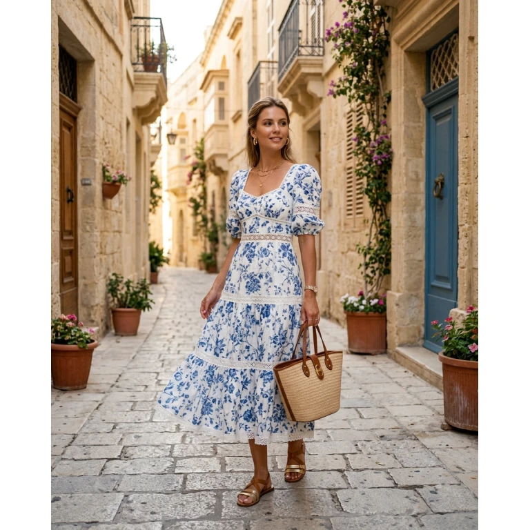 Gemma Deeks Style Guide: Elegant Chic Designer Summer Dresses in Malta Summer 2026