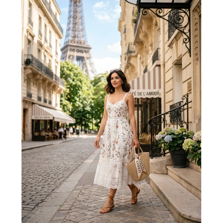 Gemma Deeks Style Guide: Elegant Chic Designer Summer Dresses in Paris Summer 2026
