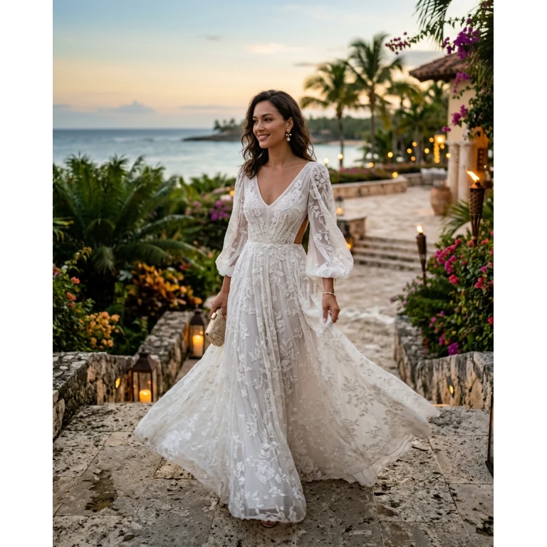Gemma Deeks Style Guide: Elegant Chic gala gown in La Romana Summer 2026