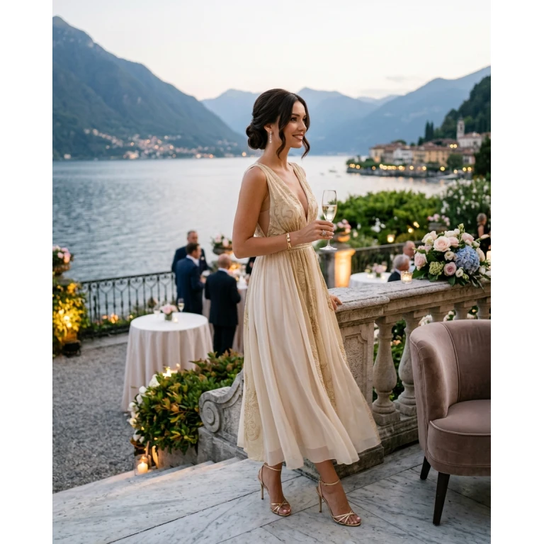 Gemma Deeks Style Guide: Elegant Chic Holiday parties in Lake Como Summer 2026
