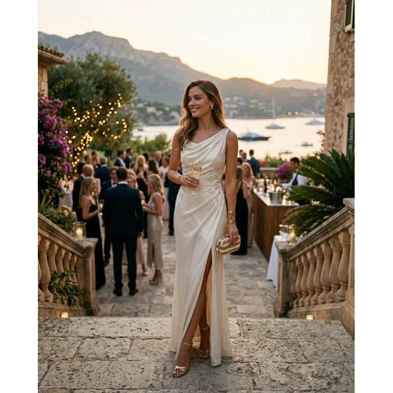 Gemma Deeks Style Guide: Elegant Chic Holiday parties in Majorca Summer 2026