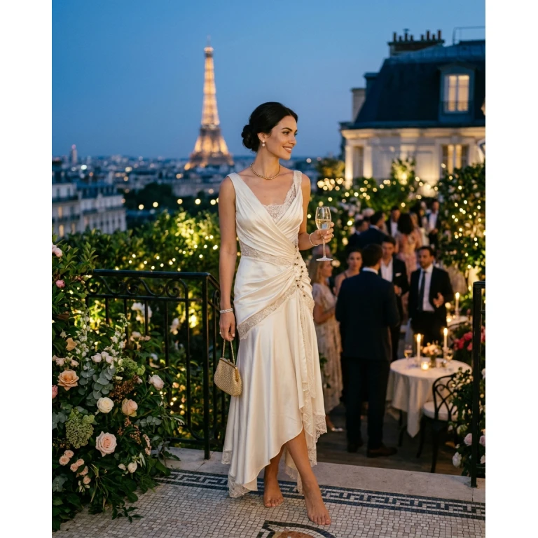 Gemma Deeks Style Guide: Elegant Chic Holiday parties in Paris Summer 2026