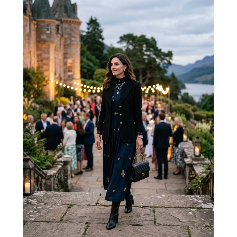 Gemma Deeks Style Guide: Elegant Chic Holiday parties in Scotland Summer 2026