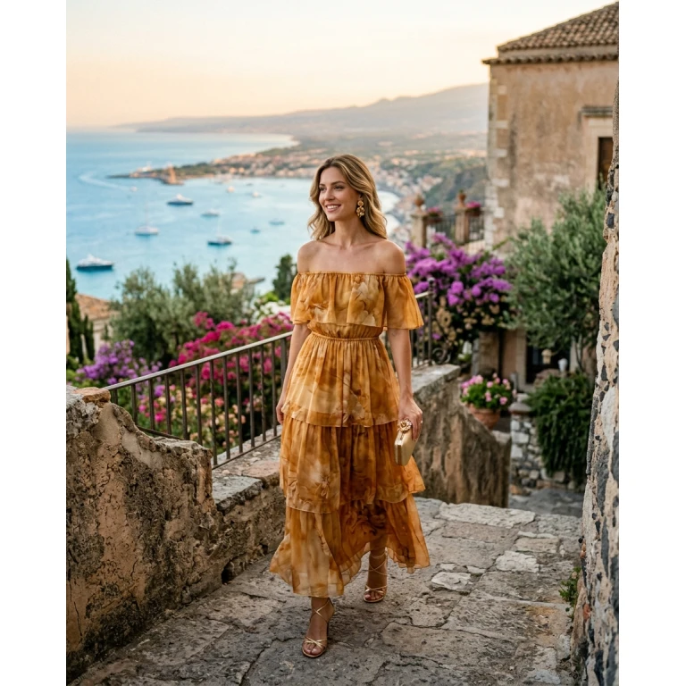 Gemma Deeks Style Guide: Elegant Chic Holiday parties in Sicily Summer 2026