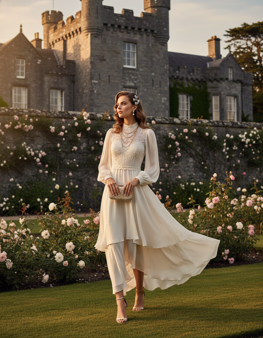Gemma Deeks Style Guide: Elegant Chic wedding guest dress in Ireland Summer 2026