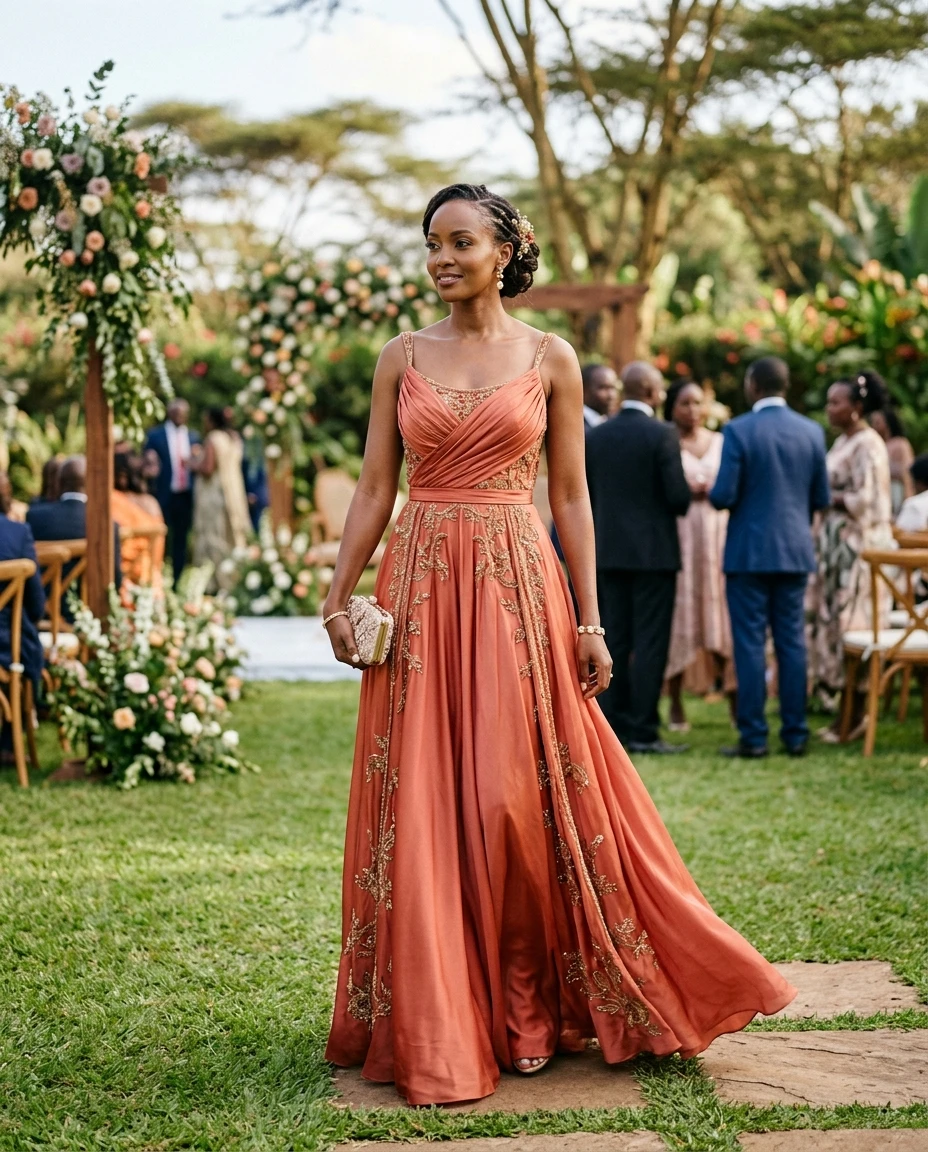 Gemma Deeks Style Guide: Elegant Chic wedding guest dress in Kenya Summer 2026