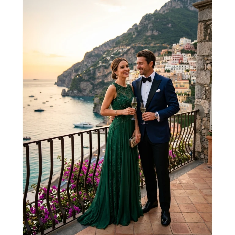 Gemma Deeks Style Guide: Formal attire Anniversary in Amalfi Coast Summer 2026