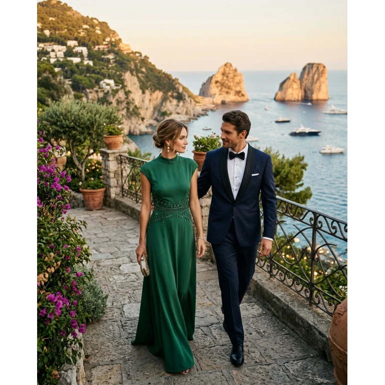 Gemma Deeks Style Guide: Formal attire Anniversary in Capri Summer 2026