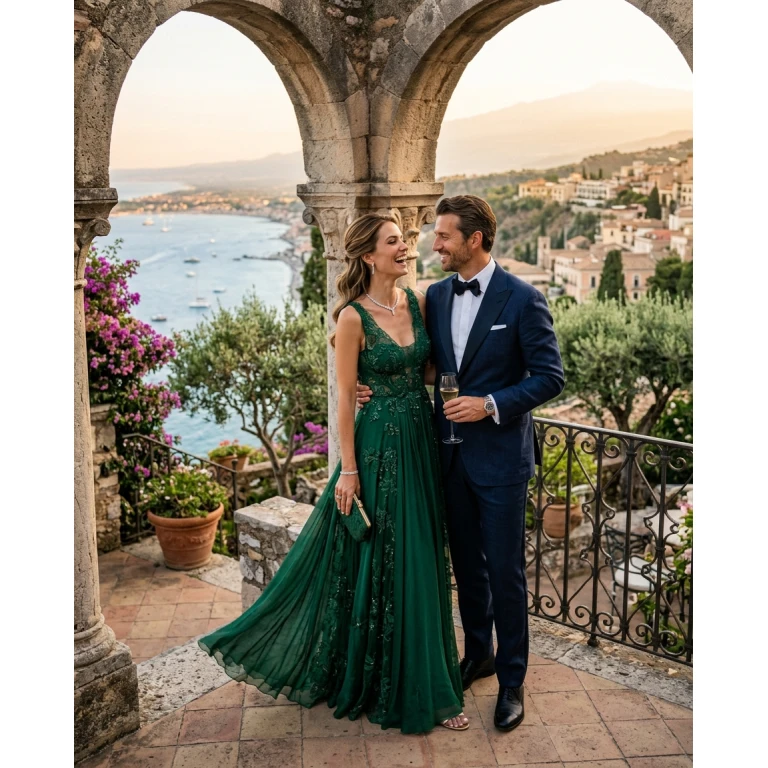 Gemma Deeks Style Guide: Formal attire Anniversary in Sicily Summer 2026