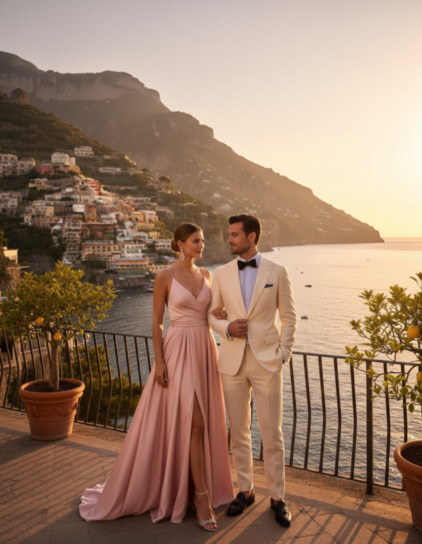 Gemma Deeks Style Guide: Formal attire Date night in Amalfi Coast Summer 2026