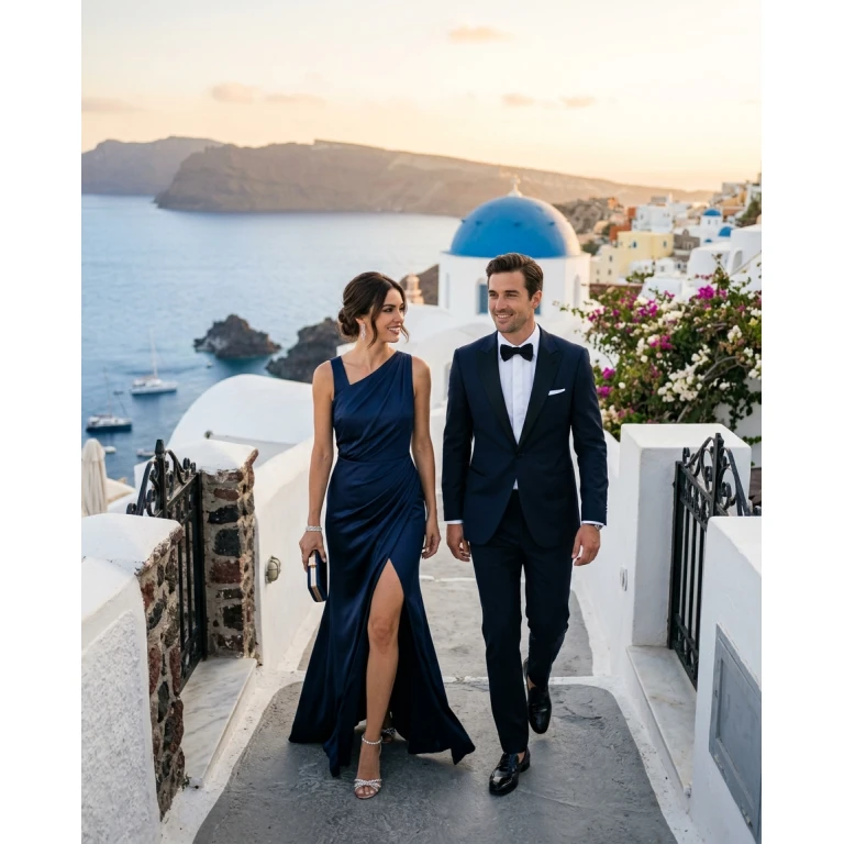 Gemma Deeks Style Guide: Formal attire Date night in Santorini Summer 2026