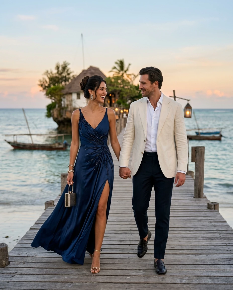 Gemma Deeks Style Guide: Formal attire Date night in Zanzibar Summer 2026