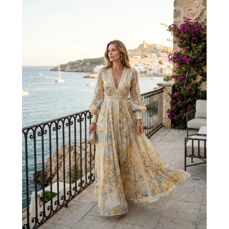 Gemma Deeks Style Guide: Formal attire Designer Summer Dresses in Ibiza Summer 2026