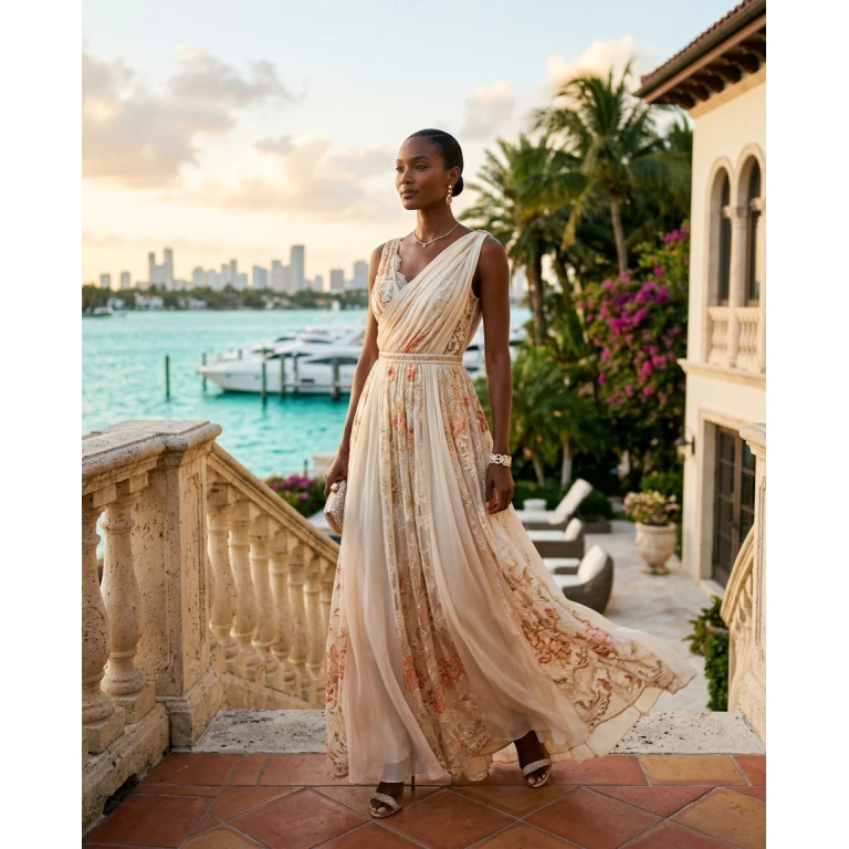 Gemma Deeks Style Guide: Formal attire Designer Summer Dresses in Miami Summer 2026