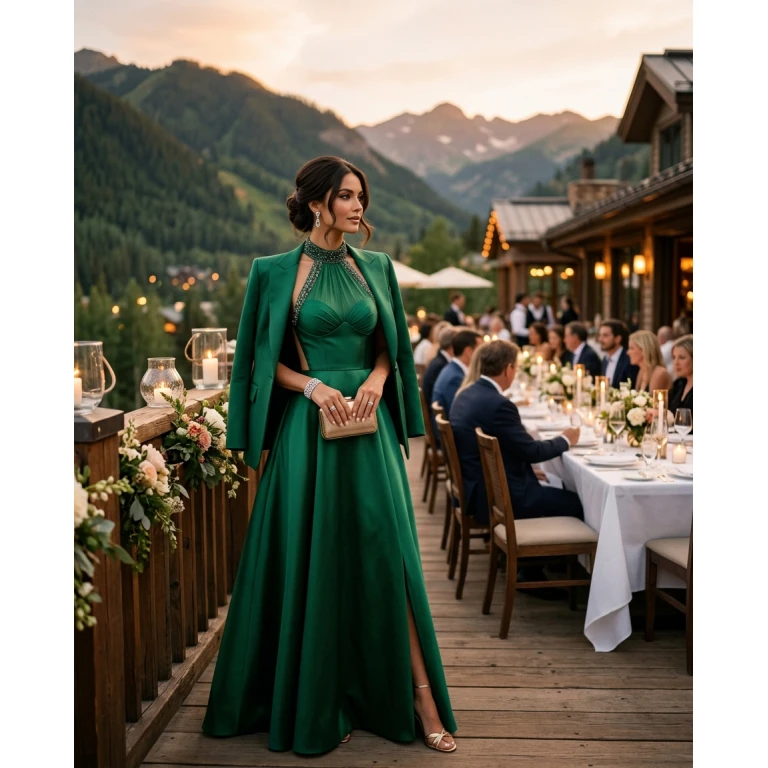 Gemma Deeks Style Guide: Formal attire dinner outfit in Aspen Summer 2026