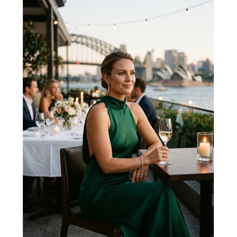 Gemma Deeks Style Guide: Formal attire dinner outfit in Australia Summer 2026