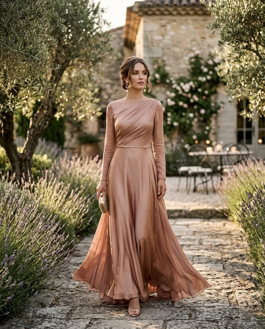 Gemma Deeks Style Guide: Formal attire dinner outfit in Provence France Summer 2026