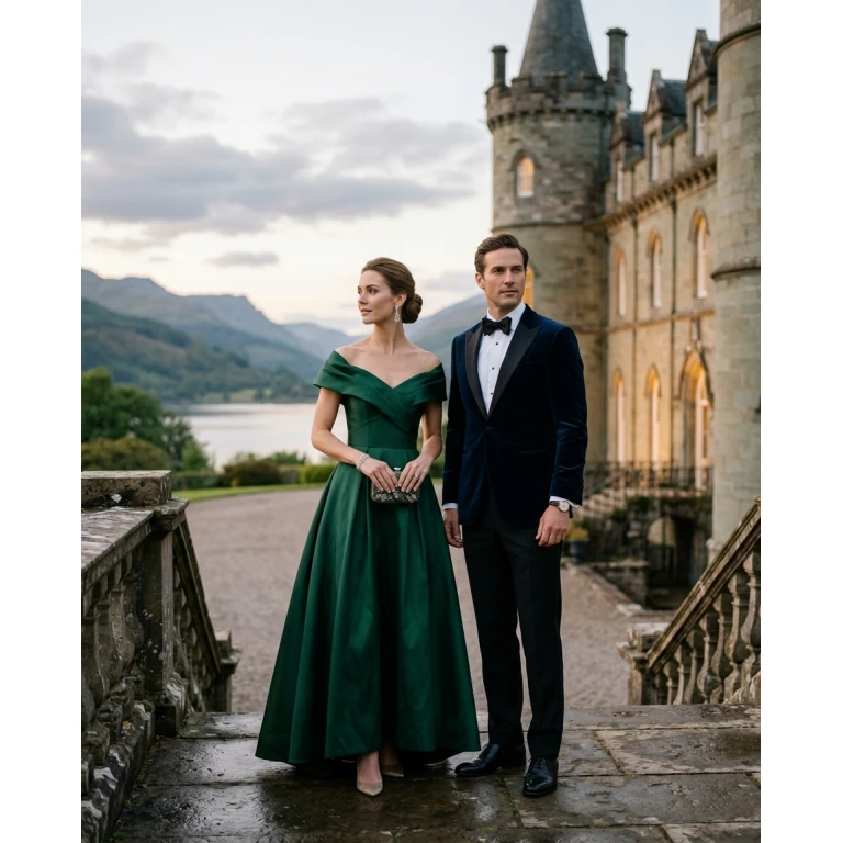 Gemma Deeks Style Guide: Formal attire dinner outfit in Scotland Summer 2026