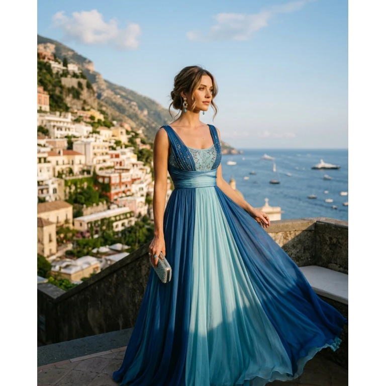Gemma Deeks Style Guide: Formal attire gala gown in Amalfi Coast Summer 2026