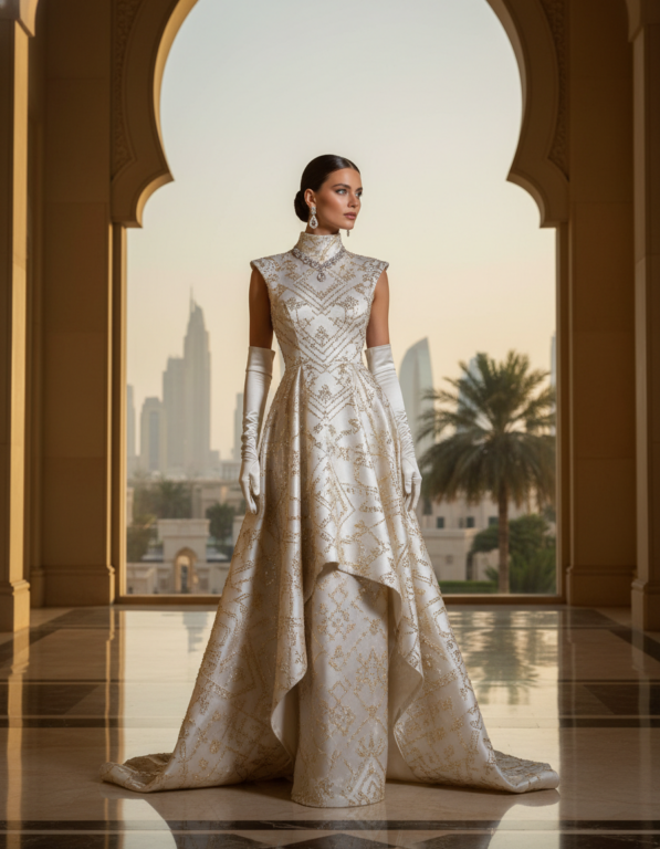 Gemma Deeks Style Guide: Formal attire gala gown in Dubai Summer 2026