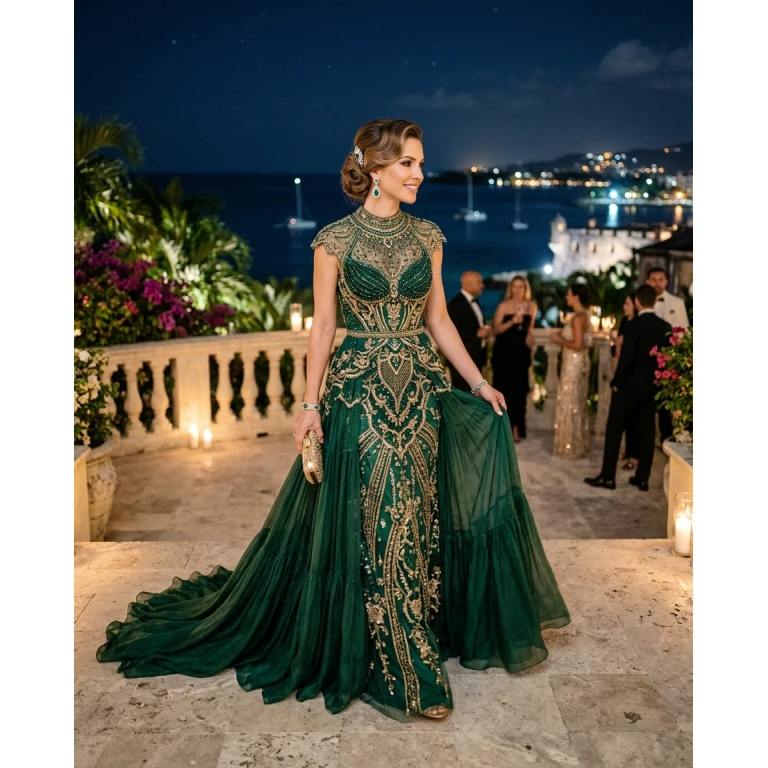 Gemma Deeks Style Guide: Formal attire gala gown in Montego Bay Summer 2026