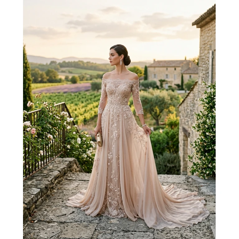 Gemma Deeks Style Guide: Formal attire gala gown in Provence France Summer 2026