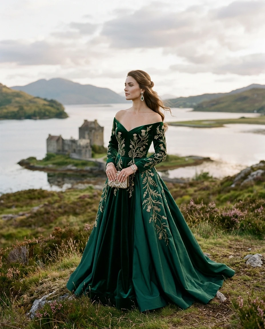 Gemma Deeks Style Guide: Formal attire gala gown in Scotland Summer 2026
