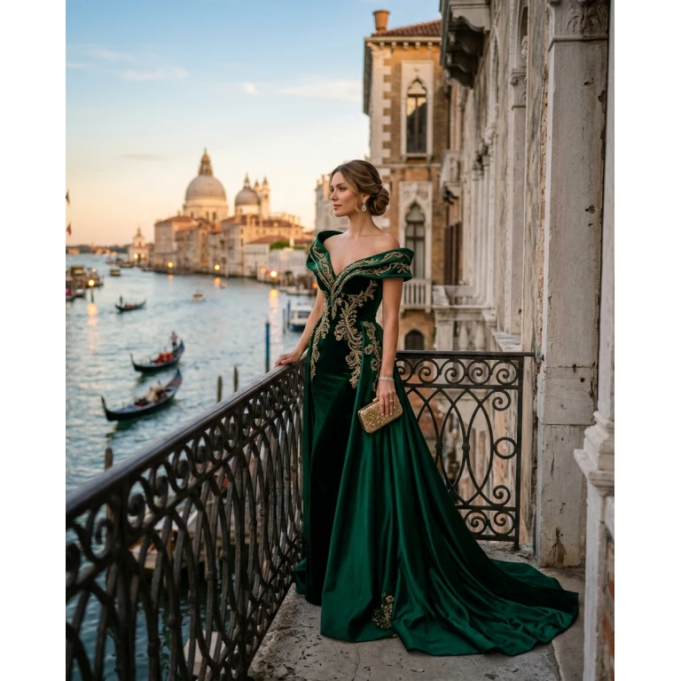 Gemma Deeks Style Guide: Formal attire gala gown in Venice Summer 2026