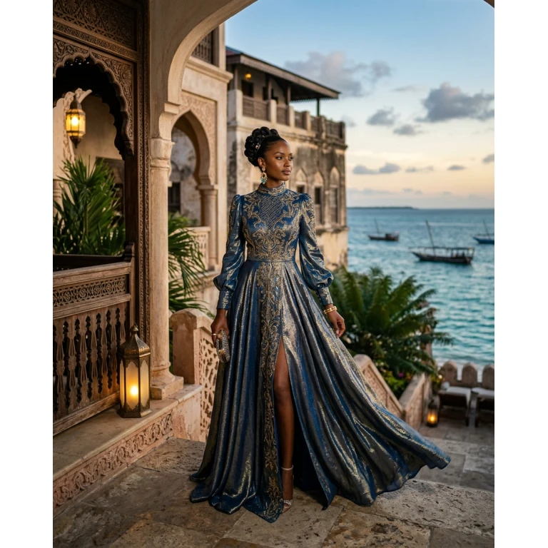 Gemma Deeks Style Guide: Formal attire gala gown in Zanzibar Summer 2026