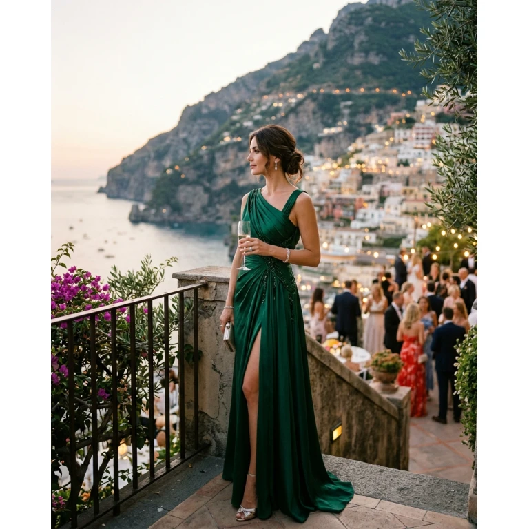 Gemma Deeks Style Guide: Formal attire Holiday parties in Amalfi Coast Summer 2026