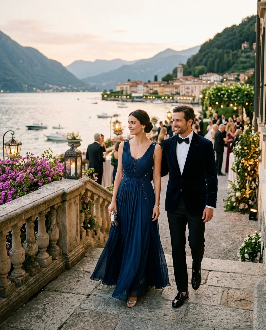 Gemma Deeks Style Guide: Formal attire Holiday parties in Lake Como Summer 2026