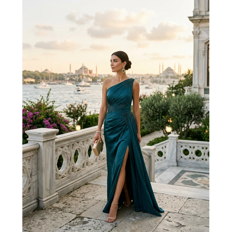 Gemma Deeks Style Guide: Formal attire wedding guest dress in Istanbul Summer 2026